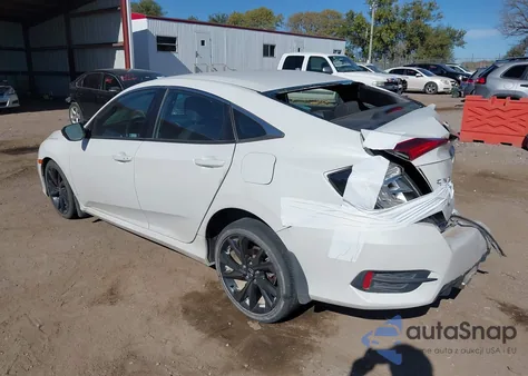 2020 Honda Civic Sport из США, поврежденный, VIN 19XFC2F82LE014097